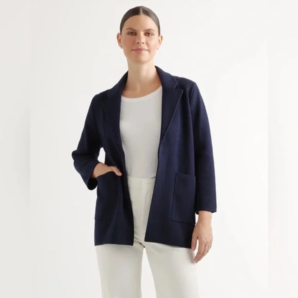 J. Crew | Eloise Sweater Blazer | Navy Blue | Size XS